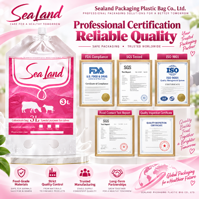 Sachet refermable avec bec verseur pour emballage liquide, doté d'une impression héliographique offrant une solution d'emballage étanche