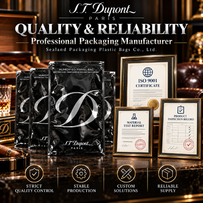Thickness 0.09mm Cigar Humidor Bags MOPPPE Material Structure Volume 5 Cigars Durable Protective Barrier Against Dryness