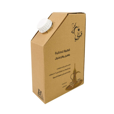 Square Bag In Box Without Spout Featuring Tap Accessory Suitable for Liquid Packaging and Transport