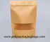 Zip-lock biodégradable sacs en papier de Papier d'emballage de 140 microns pour la nourriture sèche par café