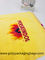 Les sacs de cordon promotionnels de maille en nylon imperméable jaune/ont personnalisé des sacs de cordon