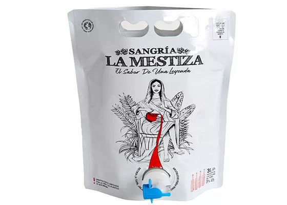 La sangria tiennent la vanne papillon de papier d'aluminium de poche de BAVOIR de la catégorie comestible 3L