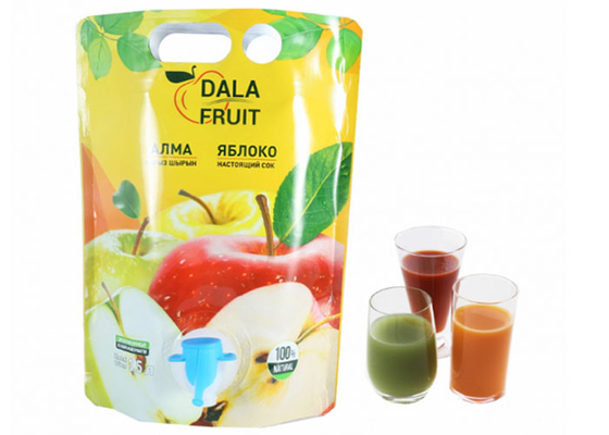 Sac à sachet à bouchon vertical pratique avec soupape papillon pour les produits liquides de vin/jus/huile