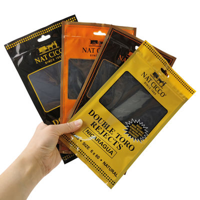 Emballage de tabac personnalisé Humidificateur Sacs en plastique Humidificateur de cigare humidifié Sacs humidificateurs pour 4-5 cigares avec hygromètre et diviseur