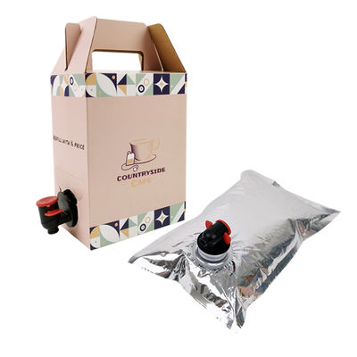 Carton de papier jetable personnalisé 2L 3L 5L pour emballage de café, cold brew, jus, Bag-in-Box, poche aseptique