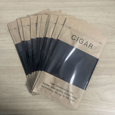 Ziplock Design Cigar Humidor Bags Légers et compacts avec MOPP VMPET Structure de matériau PE pour la protection des cigares