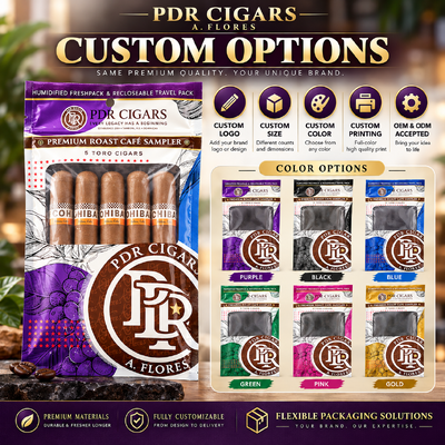 Sacs humidateurs pour cigares résistants aux larmes et aux ponctions utilisant du TPU et du PE de qualité alimentaire pour protéger et stocker 5 cigares en toute sécurité