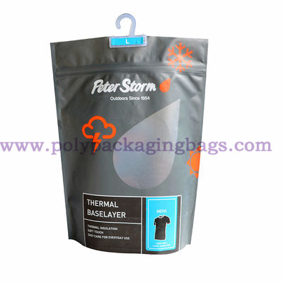 Sacs en plastique d'emballage de tirette de 200 microns avec le gousset inférieur